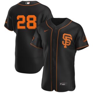 San Francisco Giants #28 Buster Posey Men's Nike Black Alternate 2020 Authentic Player MLB Jersey