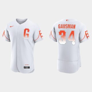 San Francisco Giants #34 Kevin Gausman Men's 2021 City Connect Authentic White Jersey
