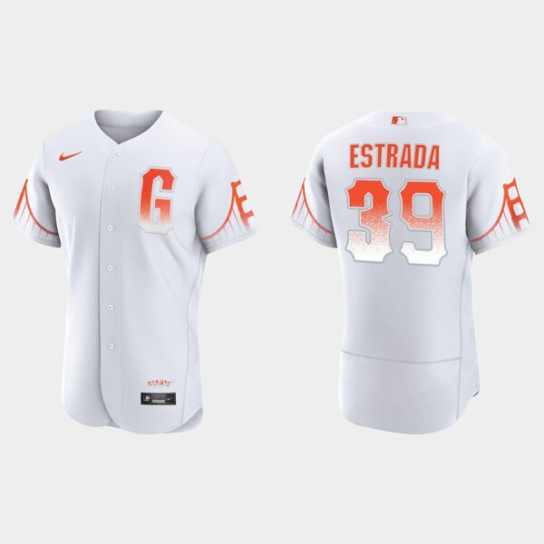 San Francisco Giants #39 Thairo Estrada Men's 2021 City Connect Authentic White Jersey
