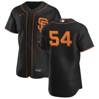 San Francisco Giants #54 Reyes Moronta Men's Nike Black Alternate 2020 Authentic Player MLB Jersey