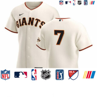 San Francisco Giants #7 Donovan Solano Men's Nike Cream Home 2020 Authentic Player MLB Jersey