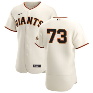 San Francisco Giants #73 Caleb Baragar Men's Nike Cream Home 2020 Authentic Player MLB Jersey