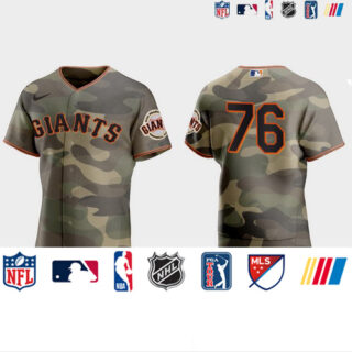 San Francisco Giants #76 Jarlin Garcia Men's Nike 2021 Armed Forces Day Authentic MLB Jersey -Camo