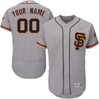 San Francisco Giants Gray Men's Customized Flexbase Road 2 Jersey