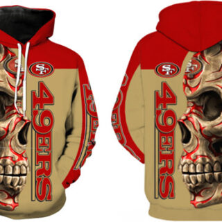 San Fransisco 49ers Skull Hoodie-6