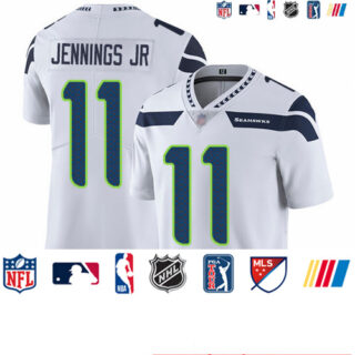 Seahawks #11 Gary Jennings Jr. White Men's Stitched Football Vapor Untouchable Limited Jersey