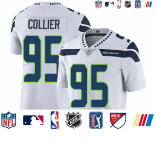 Seahawks #95 L.J. Collier White Youth Stitched Football Vapor Untouchable Limited Jersey