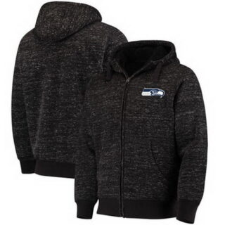 Seattle Seahawks G III Sports By Carl Banks Discovery Sherpa Full Zip Jacket Heathered Black
