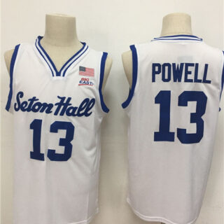 Seton Hall Pirates 13 Myles Powell White Nike College Basketball Jersey