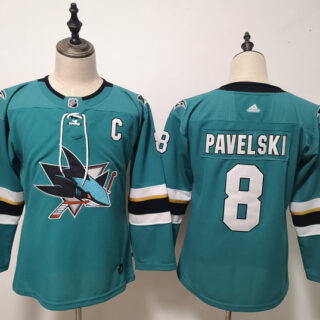 Sharks 8 Joe Pavelski Teal Youth Adidas Jersey