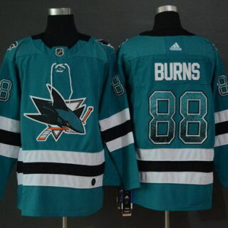 Sharks 88 Brent Burns Teal Drift Fashion Adidas Jersey