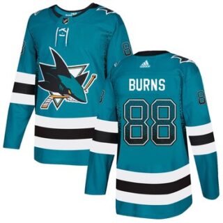 Sharks 88 Brent Burns Teal Drift Fashion Adidas Jersey