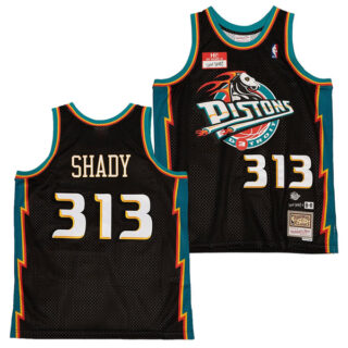Men's Slim Shady #313 Eminem X Detroit Pistons Remix Stitched Jersey