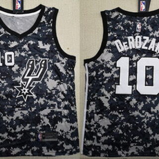 Spurs 10 DeMar DeRozan Camo 2018-19 Nike Swingman Jersey