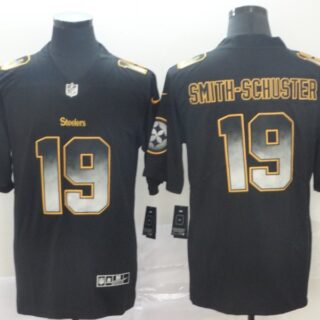 Steelers 19 JuJu Smith-Schuster Black Arch Smoke Vapor Untouchable Limited Jersey