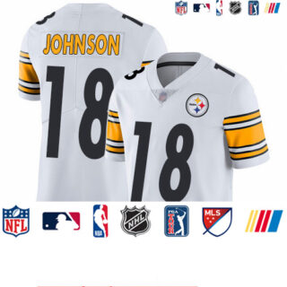 Steelers #18 Diontae Johnson White Men's Stitched Football Vapor Untouchable Limited Jersey
