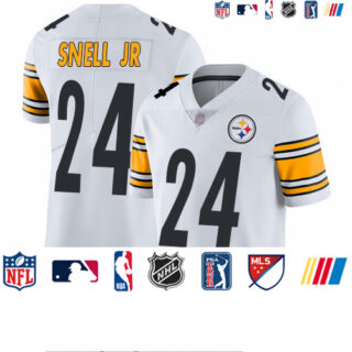 Steelers #24 Benny Snell Jr. White Men's Stitched Football Vapor Untouchable Limited Jersey