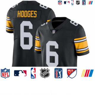 Steelers #6 Devlin Hodges Black Alternate Men's Stitched Football Vapor Untouchable Limited Jersey