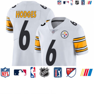 Steelers #6 Devlin Hodges White Men's Stitched Football Vapor Untouchable Limited Jersey