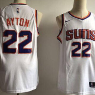 Suns 22 Deandre Ayton White Nike Swingman Jersey(Without The Sponsor Logo)