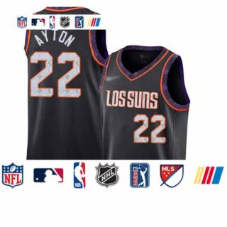 Suns #22 Deandre Ayton Black Basketball Swingman City Edition 2019 20 Jersey