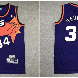 Suns 34 Charles Barkley Purple Hardwood Classics Jersey