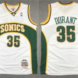 SuperSonics 35 Kevin Durant Green 2007-08 Hardwood Classics Jersey