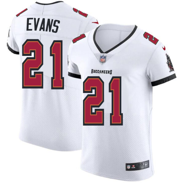 Tampa Bay Buccaneers #21 Justin Evans Men's Nike White Vapor Elite Jersey