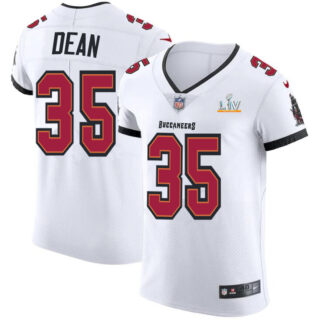 Tampa Bay Buccaneers #35 Jamel Dean Men's Super Bowl LV Bound Nike White Vapor Elite Jersey