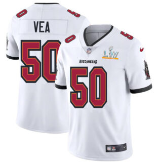 Tampa Bay Buccaneers #50 Vita Vea Men's Super Bowl LV Bound Nike White Vapor Limited Jersey