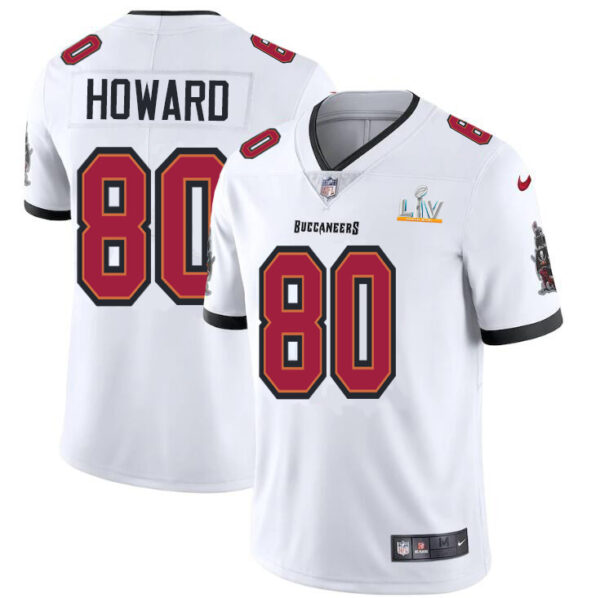 Tampa Bay Buccaneers #80 O. J. Howard Men's Super Bowl LV Bound Nike White Vapor Limited Jersey