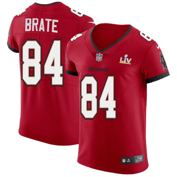 Tampa Bay Buccaneers #84 Cameron Brate Men's Super Bowl LV Bound Nike Red Vapor Elite Jersey