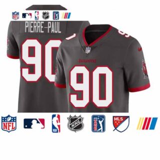 Tampa Bay Buccaneers #90 Jason Pierre-Paul Men's Nike Pewter Alternate Vapor Limited Jersey