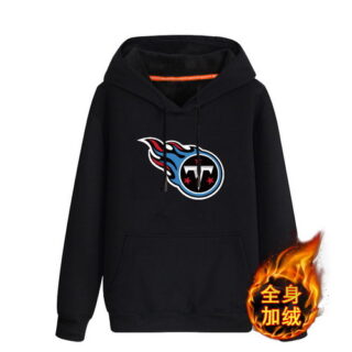 Tennessee Titans Black Men's Winter Thicken NFL Pullover Hoodie