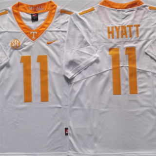 Tennessee Volunteers #11 HYATT White Stitched Jersey