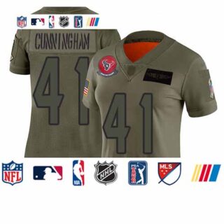 Texans #41 Zach Cunningham Camo Women's Stitched Football Limited 2019 Salute to Service Jersey