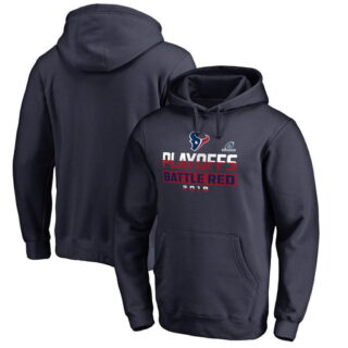 Texans Navy 2018 NFL Playoffs Battle Red Men's Pullover Hoodie