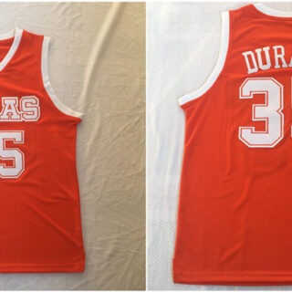 Texas Longhorns 35 Kevin Durant Orange Stitched College Basketball Jersey