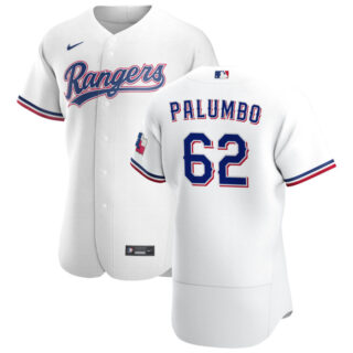 Texas Rangers #62 Joe Palumbo Men's Nike White Home 2020 Authentic Player MLB Jersey