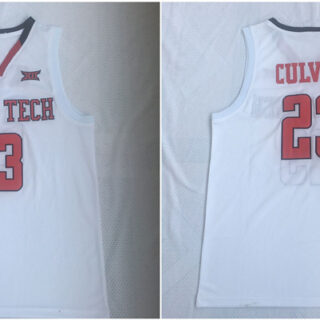 Texas Tech Red Raiders 23 Jarrett Culver White College Basketball Jersey