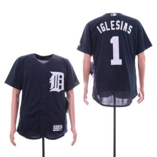 Tigers 1 Jose Iglesias Navy Flexbase Jersey