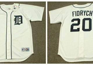 Tigers 20 Mark Fidrych White 1976'S Throwback Cool Base Jersey