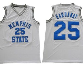Tigers #25 Penny Hardaway White Basketball Stitched NCAA Jersey