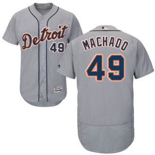 Tigers #49 Dixon Machado Grey Flexbase Authentic Collection Stitched Baseball Jersey