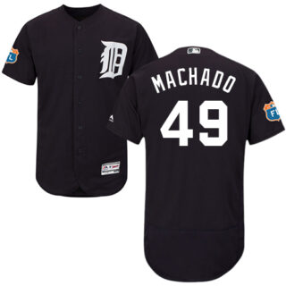 Tigers #49 Dixon Machado Navy Blue Flexbase Authentic Collection Stitched Baseball Jersey