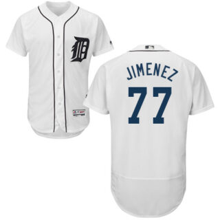 Tigers #77 Joe Jimenez White Flexbase Authentic Collection Stitched Baseball Jersey