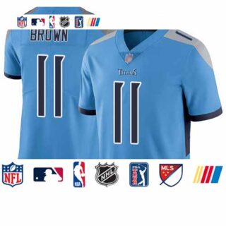 Titans #11 A.J. Brown Light Blue Alternate Youth Stitched Football Vapor Untouchable Limited Jersey