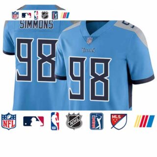 Titans #98 Jeffery Simmons Light Blue Alternate Youth Stitched Football Vapor Untouchable Limited Jersey