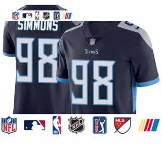 Titans #98 Jeffery Simmons Navy Blue Team Color Youth Stitched Football Vapor Untouchable Limited Jersey