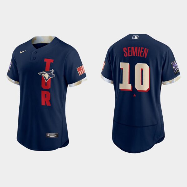 Toronto Blue Jays #10 Marcus Semien 2021 Mlb All Star Game Authentic Navy Jersey